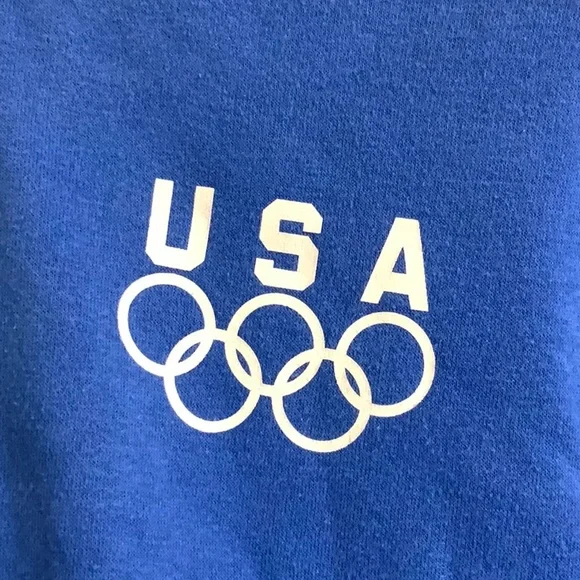 Team Apparel 2020 Tokyo Olympic Blue Zip-Up Hoodie Sweatshirt - Picture 2 of 7